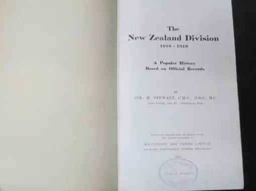 Colonel H. Stewart, The New Zealand Division 1916 - 1919, Vol. II France - Image 7