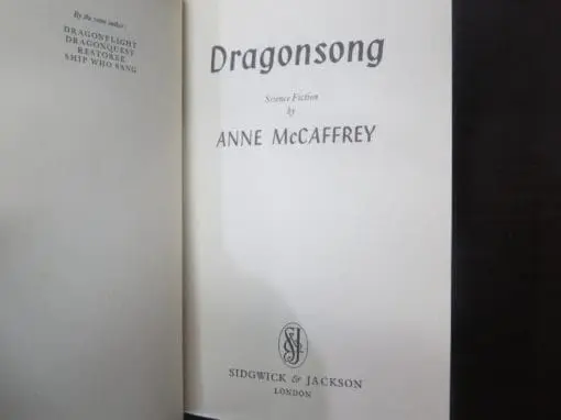 Anne McCaffrey, Dragon Song - Image 4