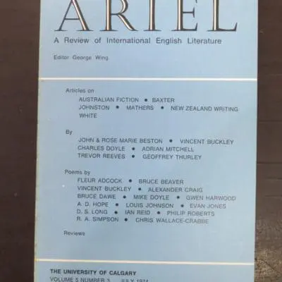 Ariel, James K Baxter, New Zealand Poetry, photo 1