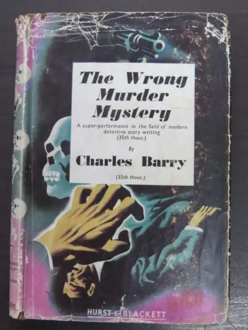 Charles Barry, The Wrong Murder Mystery, Hurst & Blackett, London, Crime, Mystery, Detection, Dunedin Bookshop, Dead Souls Bookshop