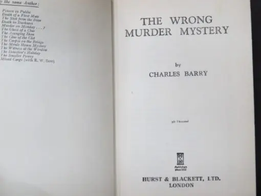 Charles Barry, The Wrong Murder Mystery - Image 6