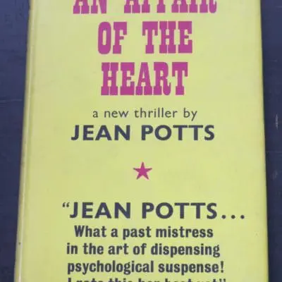 Jean Potts, An Affair of the Heart, Gollancz, London, 1970, Crime, Mystery, Detection, Dunedin Bookshop, Dead Souls Bookshop