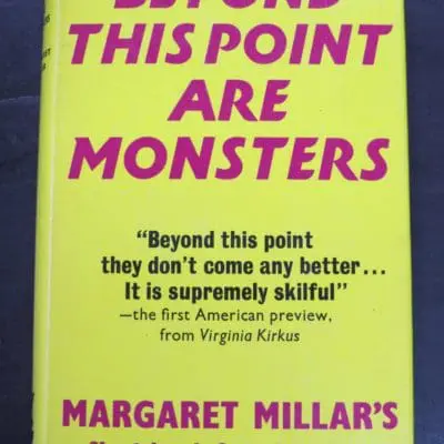 Margaret Millar, Beyond This Point Are Monsters, Gollancz, London, 1971, Horror, Dunedin Bookshop, Dead Souls Bookshsop