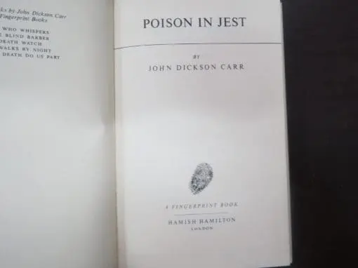 John Dickson Carr, Poison In Jest - Image 7