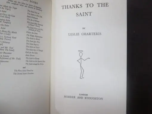 Leslie Charteris, Thanks to the Saint - Image 6