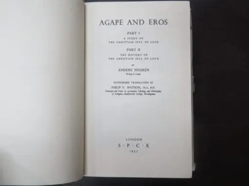 Anders Nygren, Agape And Eros - Image 6