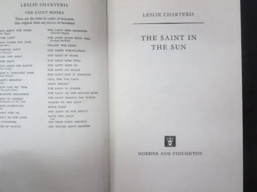 Leslie Charteris, The Saint in the Sun - Image 7