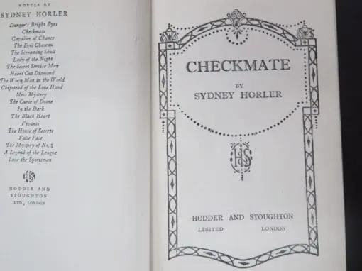 Sydney Horler, Checkmate - Image 5