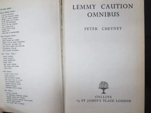 Peter Cheyney, Lemmy Caution Omnibus - Image 6