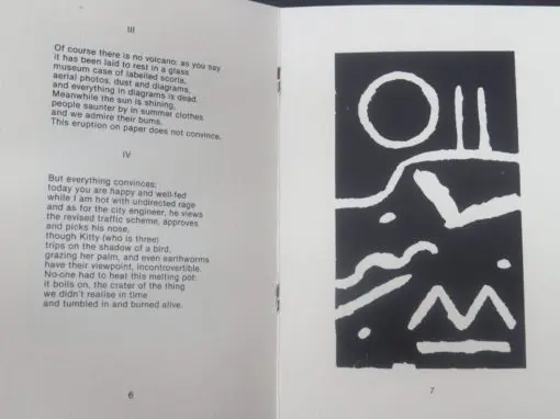 Kai Jensen, The Great Dunedin Volcano. Poem., Linocuts by John Robinson, - Image 3