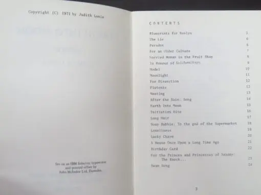Judith Lonie, Earth Into Moon, Poems, - Image 5