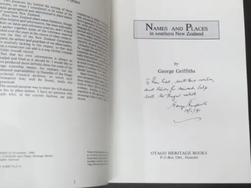George Griffiths, Names and Places in southern New Zealand - Image 9