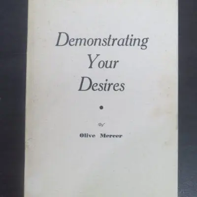 Olive Mercer, Demonstrating Your Desires, South's Book Depot Ltd, Wellington, Religion, Dead Souls Bookshop, Dunedin Book Shop