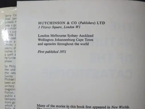 Michael Moorcock, Langdon Jones Eds., The Nature of the Catastrophe - Image 5