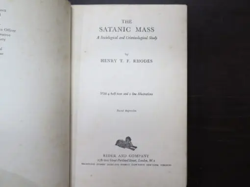 H. T. F. Rhodes, The Satanic Mass: A Sociological and Criminological Study - Image 8