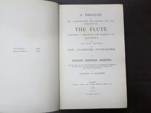 Richard Shepard Rockstro, A Treatise on The Construction, The History And Practice of The Flute: Including a Sketch of the Elements of Acoustics, Critical Notices of Sixty Celebrated Flue-Players - Image 10