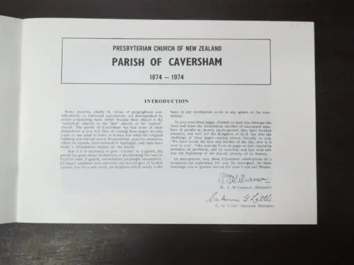 W. T. Williamson, C. G. Little, Introduction, Presbyterian Church Of New Zealand, Parish Of Caversham 100 Years 1874 - 1974 - Image 5