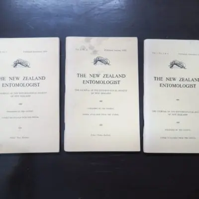 The New Zealand Entomologist, The Journal Of The Entomological Society of New Zealand, Volume 5. Nos. 1, 2, 3, 4, 1971 - 1973, New Zealand Non-Fiction, Science, Natural History, New Zealand Natural History, Dead Souls Bookshop, Dunedin Book Shop