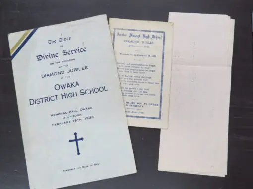 C. A. Randle, G. Chapman, Editors, Owaka District High School, Diamond Jubilee 1975 - 1935 - Image 5