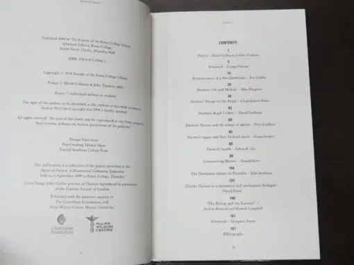 David Galloway, John Timmins, Editors, Charles Darwin, Aspect of Darwin: A New Zealand Celebration, Hewitson Library Occasional Monograph No. 1 - Image 4