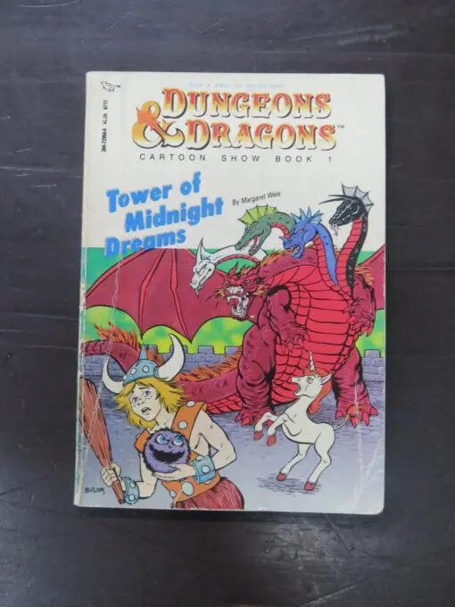 Margaret Weis, Tower of Midnight Dreams, Illustrated by Sam Grainger, Cover by Jeffrey Butler, Pick A Path Adventure, Dungeons & Dragons Cartoon Show Book 1, TSR, UK, 1985, Fantasy, Dead Souls Bookshop, Dunedin Book Shop