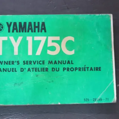 TY175C Yamaha Owner's Service Manual, Yamaha Motor Co., Ltd, Japan, 1976/8, Motorcycle, Automobiles, Dead Souls Bookshop, Dunedin Book Shop