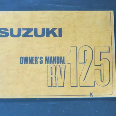 RV125 Suzuki Owner's Manual, Suzuki Motor Co., Ltd, Japan, 1973/3, Motorcycle, Automobiles, Dead Souls Bookshop, Dunedin Book Shop