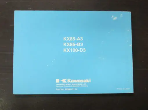 KX85, KX85-II, KX100 Kawasaki Motorcycle Owner's Manual, 2002 - Image 7