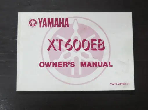 XT600EB Yamaha Owner's Manual, Yamaha Motor Co., Ltd, Japan, 1990/7, Motorcycle, Automobiles, Dead Souls Bookshop, Dunedin Book Shop