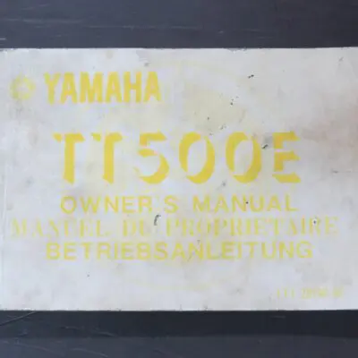 TT500E Yamaha Owner's Manual, Yamaha Motor Co.,Ltd, Motorcycle, Automobiles, Dead Souls Bookshop, Dunedin Book Shop