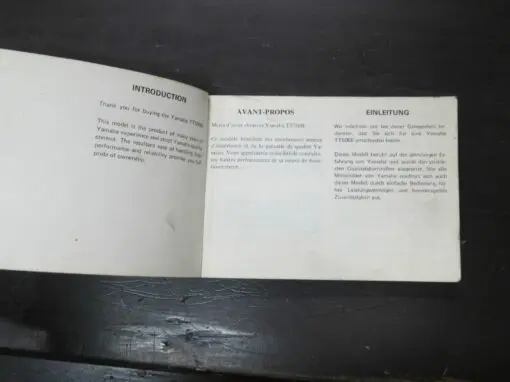 TT500E Yamaha Owner's Manual - Image 6