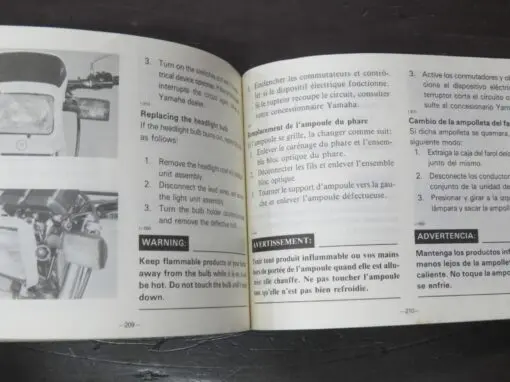 XT250TN Yamaha Owner's Manual, 1984 - Image 3