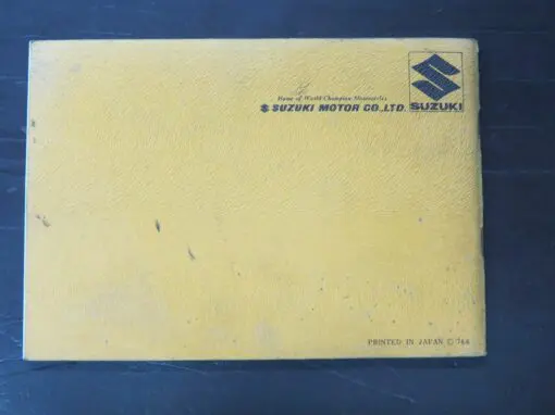 TC125 Suzuki Owner's Manual, 1974 - Image 6