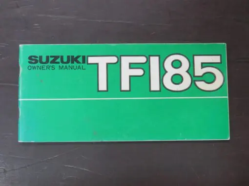TF185 Suzuki Owner's Manual, Suzuki Motor Co., Ltd, Japan, 1977/8, Motorcycle, Automobiles, Dead Souls Bookshop, Dunedin Book Shop