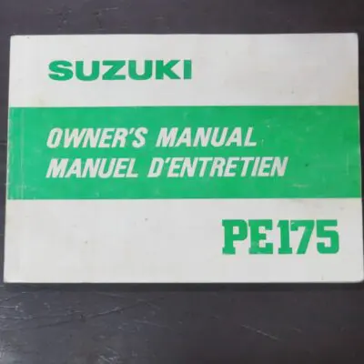 PE175 Suzuki Owner's Manual, Suzuki Motor Co., Ltd, Japan, 1979/12, Motorcycle, Automobiles, Dead Souls Bookshop, Dunedin Book Shop