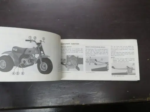 ATC 70 Honda Owner's Manual, 1985 - Image 3