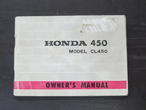 CL450 Honda 450 Owner's Manual, Honda Motor Co., Ltd, Japan, 1970/4, Motorcycle, Automobiles, Dead Souls Bookshop, Dunedin Book Shop