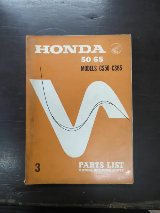Honda 50-65 Models CS50, CS65 Parts List, Honda Motor Co., Ltd, Japan, 1967/7, Motorcycle, Automobiles, Dead Souls Bookshop, Dunedin Book Shop