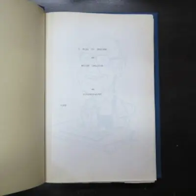 Robert Hamilton, My Will To Succeed, My Autobiography, 1985, author published or proof copy [Dunedin], Dunedin, Otago, Central Otago, Dead Souls Bookshop, Dunedin Book Shop