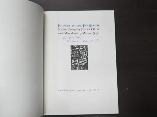 Peter Olds, Journey To The Far South and Other Poems, with Woodcuts by Wayne Seyb - Image 4