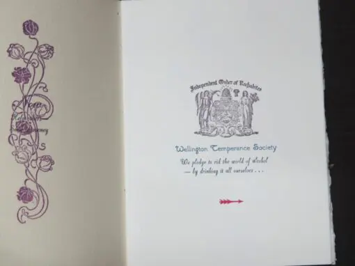 Wellington Temperance Society, satirical printing sampler, and a Poem by Tom Leonard,, Printed by Brendan O'Brien - Image 6