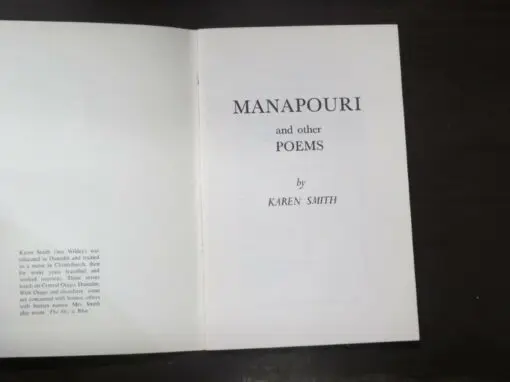 Karen Smith (nee Wildey), Manapouri and Other Poems - Image 5