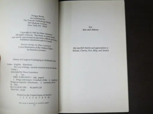 Drew Lawrence, Trans., The Way of Kings, Ancient Wisdom from the Sanskrit Vedas - Image 5