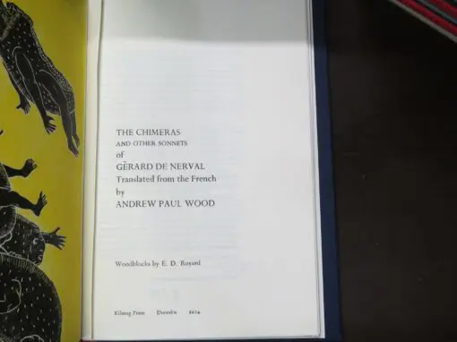 Andrew Paul Wood, Trans., Gerard De Nerval, The Chimeras And Other Sonnets, Translated from the French, woodblocks by E. D. Royard - Image 12
