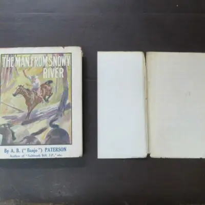 A. B. (Banjo) Paterson, The Man From Snowy River and Other Verses, Angus and Robertson, Sydney, 1921, small hardback with dustjacket and advertising dustjacket, 174 pages including index, 14.5cm x 12 cm, Australia, Literature, Dead Souls Bookshop, Dunedin Book Shop