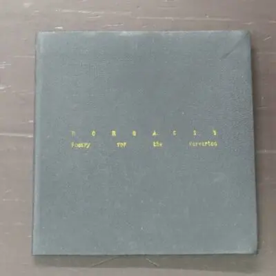 Carmen Sophie Norgate, Norgacs 1, Poetry For The Perverted, author published, 2009 [Christchurch?], small leatherette book with block foil title and rear copyright, 40 pages (80 pages) printed on facing pages, hand numbered edition 63 / 150 copies,  12.5 cm x 12 cm, New Zealand Poetry, New Zealand Literature, Dead Souls Bookshop, Dunedin Book Shop