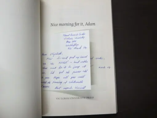Vincent O'Sullivan, Nice morning for it, Adam - Image 4