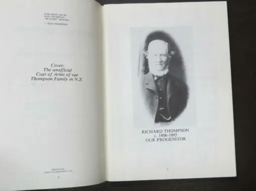 Jean Thompson, Our Scottish Settlers, The Thompson Family: A History of what is known of Richard Thompson (1806-1885) and his family in Scotland and NZ - Image 6