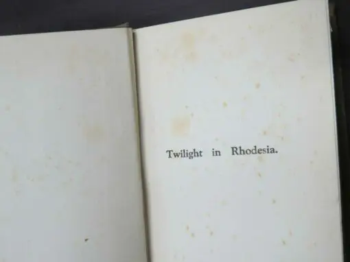 Olive Cunningham Barron, Twilight In Rhodesia, A Novel Of Rhodesian Life - Image 9