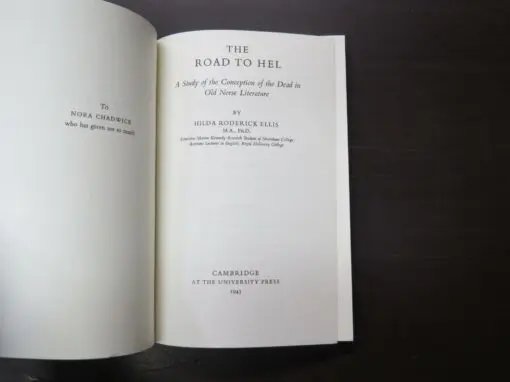 Hilda Roderick Ellis, The Road to Hel, A Study of the Conception of the Dead in Old Norse Literature, - Image 6